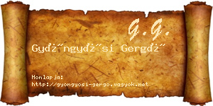 Gyöngyösi Gergő névjegykártya
