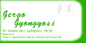 gergo gyongyosi business card