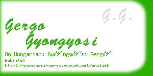 gergo gyongyosi business card
